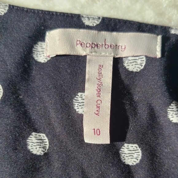 PEPPERBERRY Really super curvy polka dot midi dress black and white - Picture 12 of 13